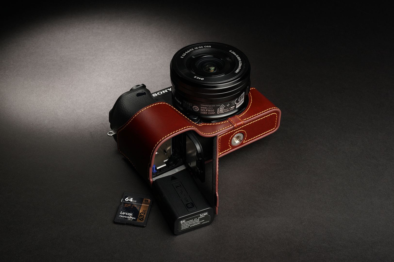 Genuine Real Leather Full Camera Case Bag Cover for Sony A6400 A6100